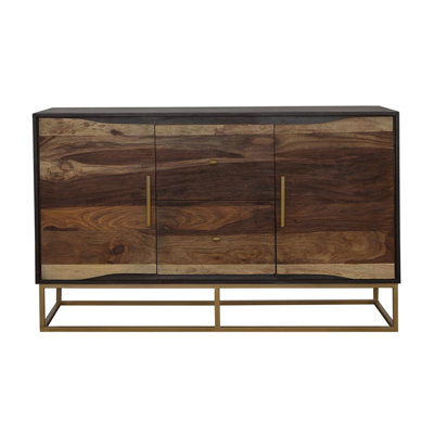 Finition contemporaine - Armoire de rangement en bois à 2 portes 57 po Ashton