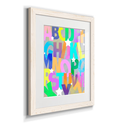 Alphabet Soup - Reproduction d'art graphique sur papier encadré