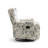 Upholstered Classic Wing Back Manual Handle Swivel Rock Glider Recliner with Naihead Trims-1522077303