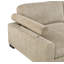 Meuble de salon contemporain contemporain brun à 3 places avec coussin confortable en microfibre moelleuse et modulaire en bois massif