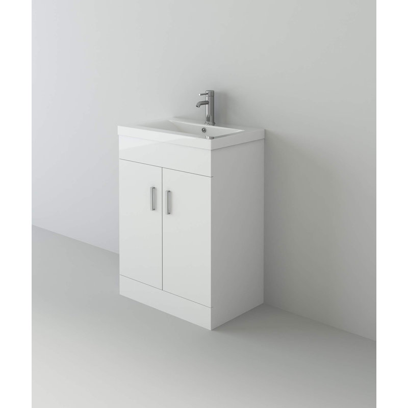 VeeBath Desire Venus 700 White FS Unit and Mid-Edge Basin