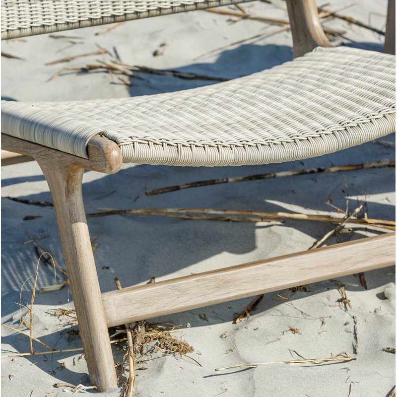 Verge Outdoor Teak Lounge Chair, Gray, Driftwood Teak