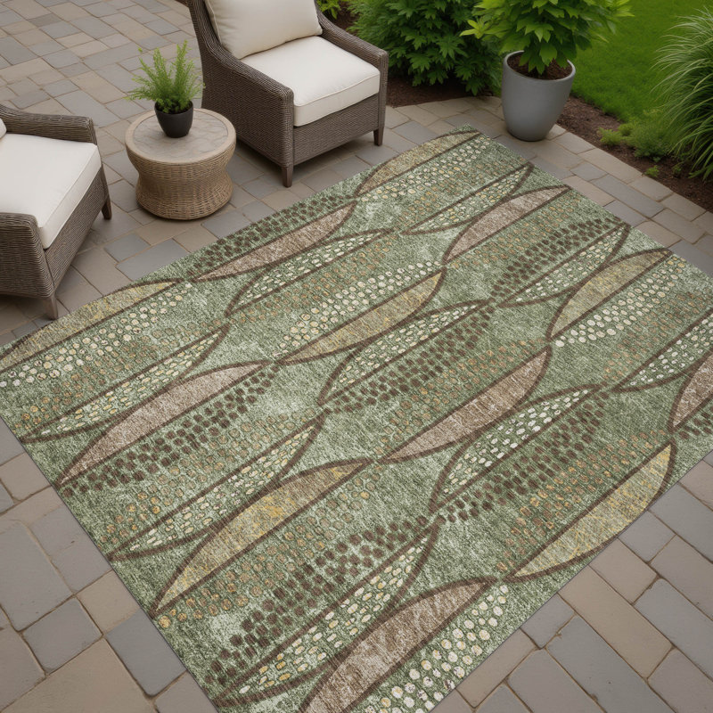 Tapis d'intérieur / extérieur lavable à la machine Chantille ACN2711, Olive, 2 pi 6 po x 3 pi 10 po