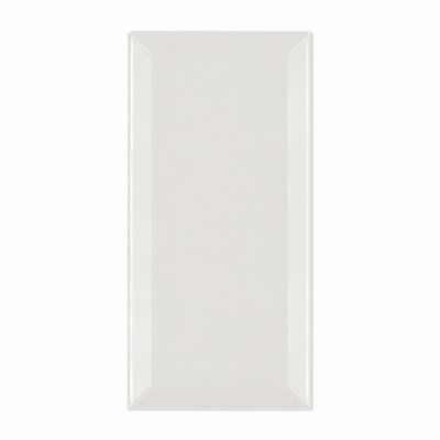 Blanco Mate 4" x 8" White Beveled Subway Wall Tile