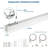 Linkable LED Linear Fixture With Direct/Indirect Lighting, 3000K-5000K CCT Selectable, Dimmable Suspended Commercial Light For Offices, Schools & Retail (35W Down + 15W Up, Energy Efficient)