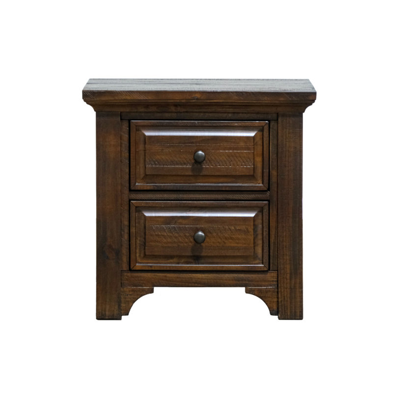 Table de chevet 2 tiroirs Dougald avec station de charge USB