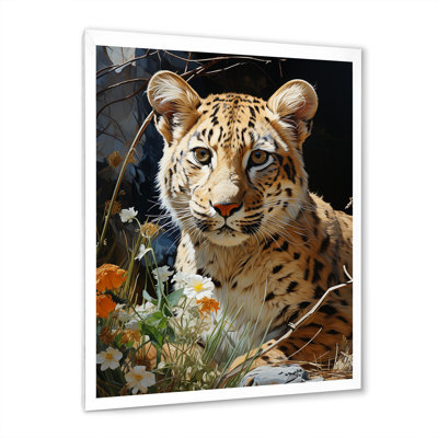 Charlonda Leopard Elegance Pastoral sur toile