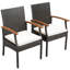 Chaise de patio avec coussin Aracia