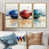 Toile avec cadre flottant or