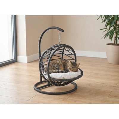 Hazel Modern Hanging Cat Bed With Cushion