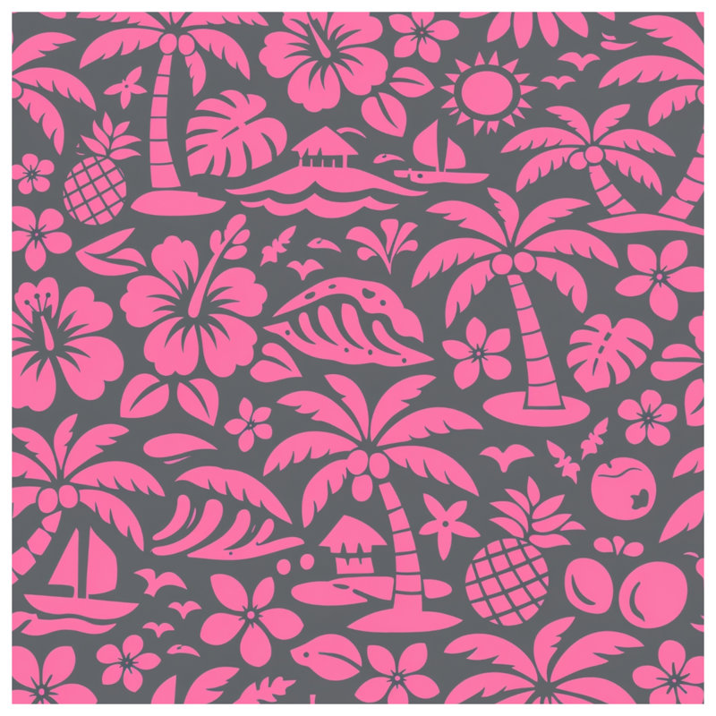 Tropical Floral Pattern Comforter, Queen