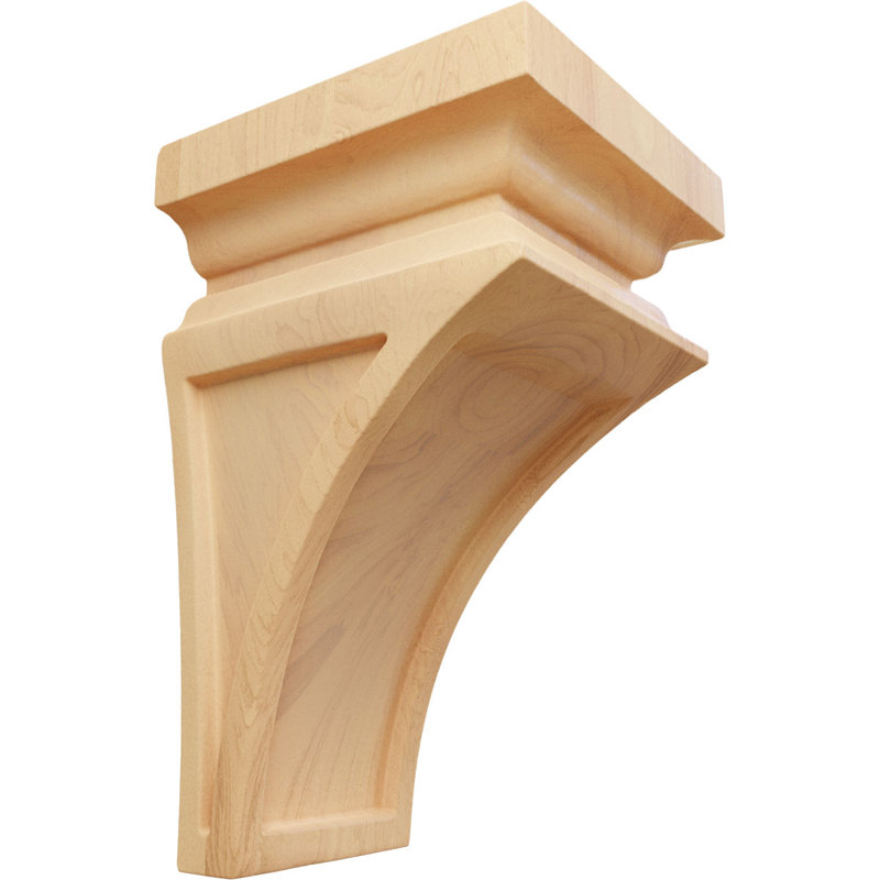 6'' H x 3.5'' W x 3.75'' D Wood Bracket / Corbel, Chêne rouge