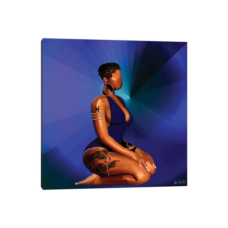 Pisces by Faith With An E - Wrapped Canvas Print, 30.48 cm H x 30.48 cm W