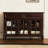 Modern Nut-Brown Solid Wood Sideboard