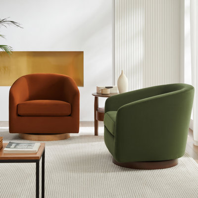 Fauteuil demi-tonneau pivotant Bennett (ensemble de 2)