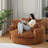 59.8" W Oversized Chenille Upholstered Boneless Round Barrel Chair with 8 Matching Pillows-177336567