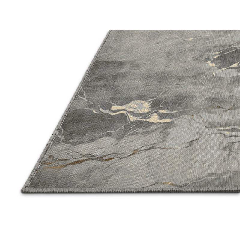 Tapis gris lavable à la machine, Rectangle 2 pi x 3 pi