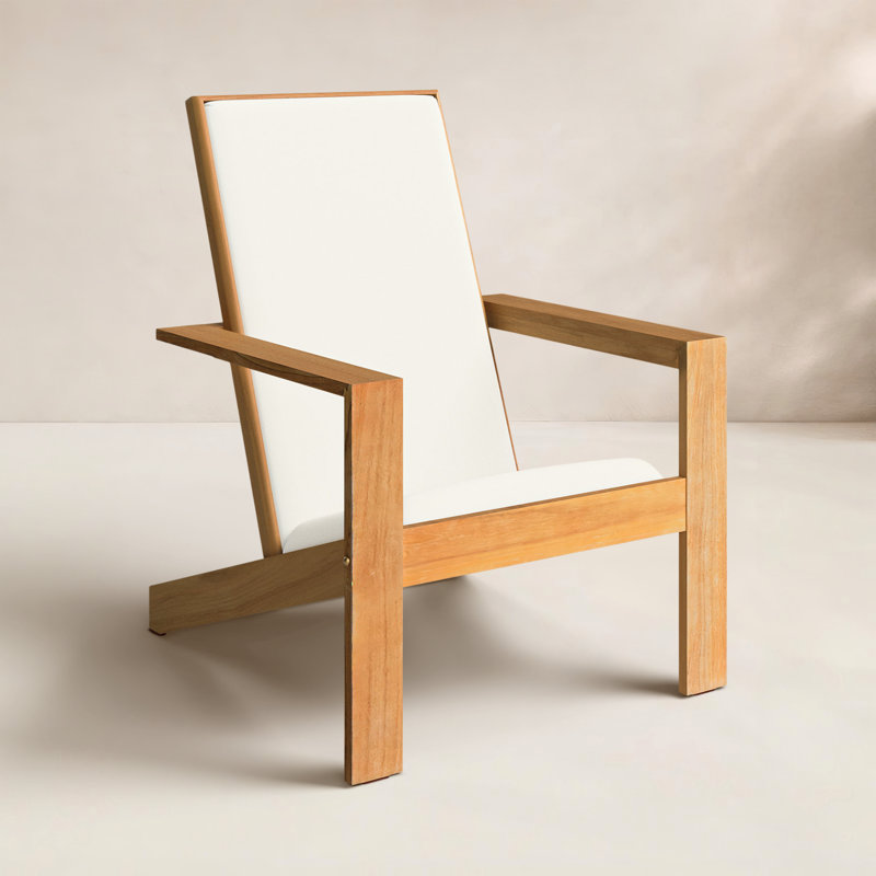 Chaise Adirondack pour l'extérieur en bois de teck Clairmont Napa
