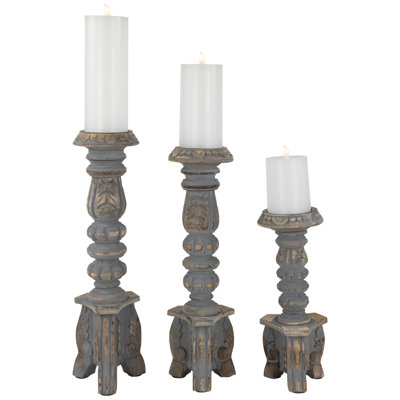 18'' H Wood Tabletop Pillar