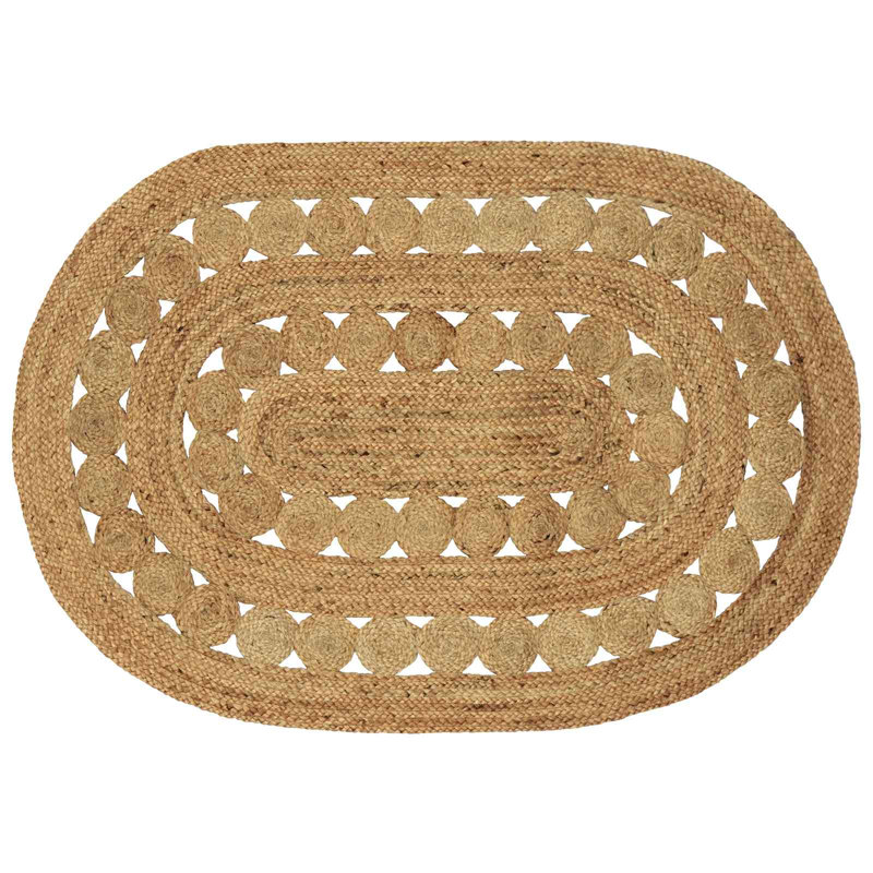 Hand Braided Area Rug, Oval 100cm x 152cm