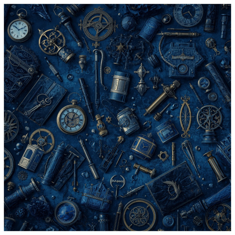 Steampunk Mechanical Objects Wall Tapestry - Steampunk Wall Decor, 68in H x80in W with 4 Grommets