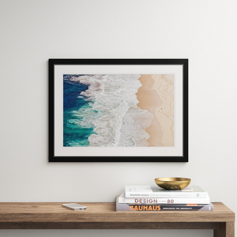 «Where the Ocean Ends», reproduction de photo, Cadre noir, H 20 po x l 27 po x p 1 po