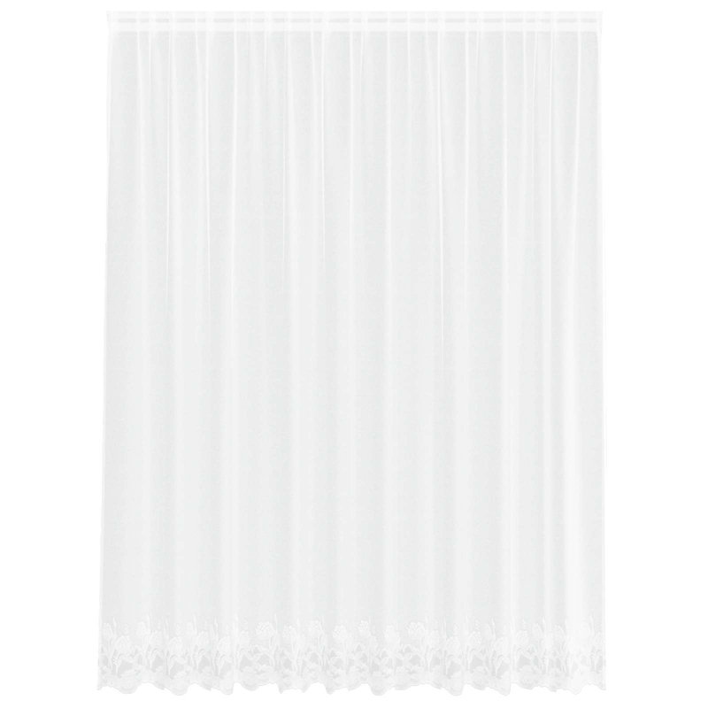 Curtains With Curtains Floral White Polyester, 300cm Width x 220cm Drop