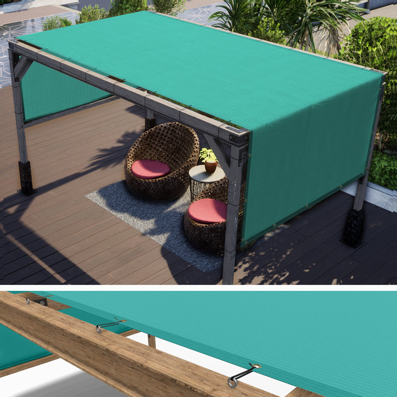 Auvent de remplacement pour abat-jour haute densité Colourtree Pergola, H 72 po x l 240 po x P 0,25 po, Turquoise