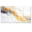 Agate Art Gold White Grey - Marble Wall Art, toile 4 pièces-1253835712