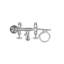 Garniture de robinet de baignoire à pattes à deux poignées avec douche à main à fixation sur le comptoir-24414964
