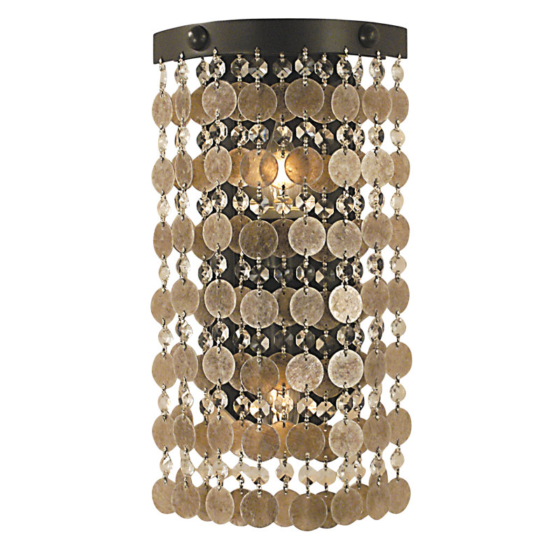 Applique murale 2 lumières Cleghorn, Nickel brossé