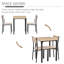 HOMCOM 3 Pcs Compact Dining Table 2 Chairs Set-115827255