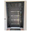 Porte d'entrée extérieure prémontée en métal, double porte 1105, émail noir, verre miroir, 2 impostes latérales, fenêtre extérieure, style moderne, peinte, ouverture vers l'intérieur à gauche, 96 x 80-98196309-98196310