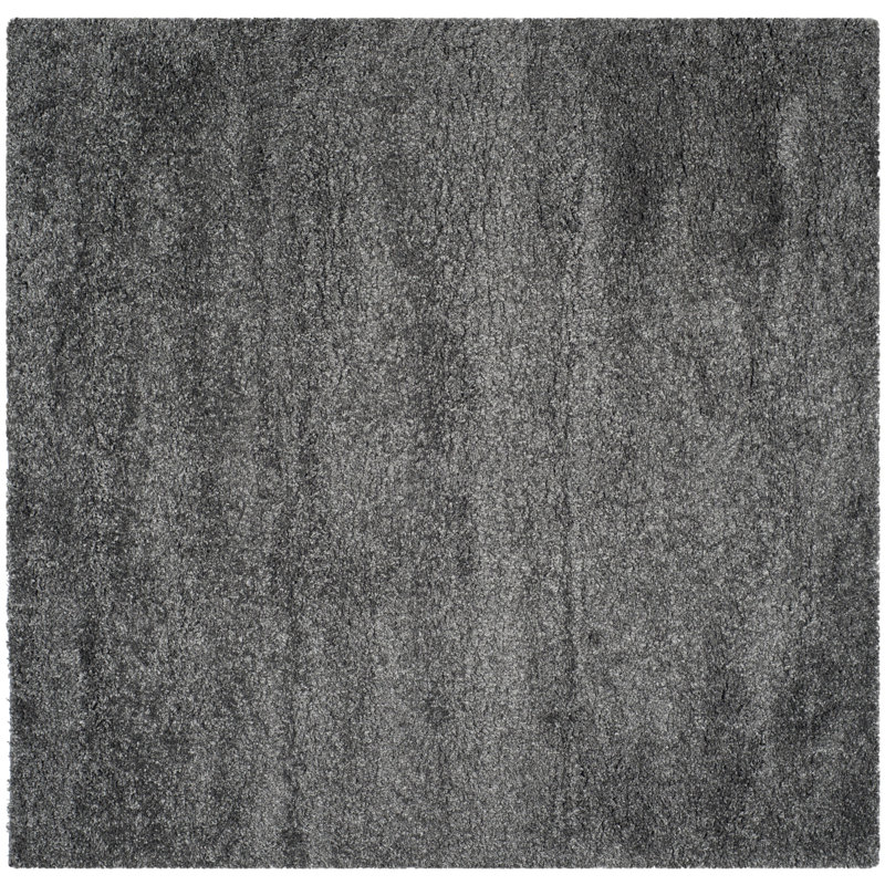 Tapis gris foncé Delane, Carré 4 pi