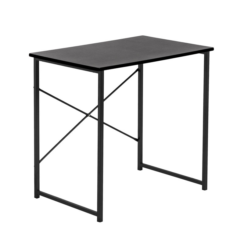 Harbour Housewares - Wooden Computer Desk, Black, Black
