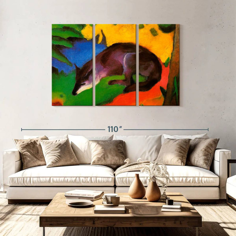 Brampt Blue-Black Fox, 48" H x 74" W