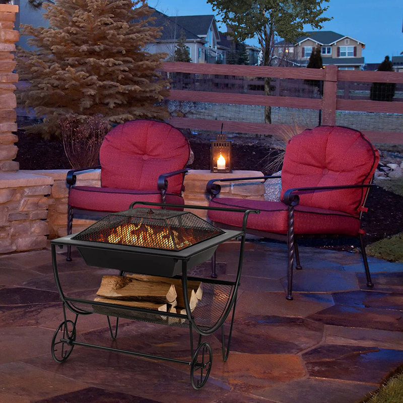 Jameown 75.5cm W Metal Log Rack
