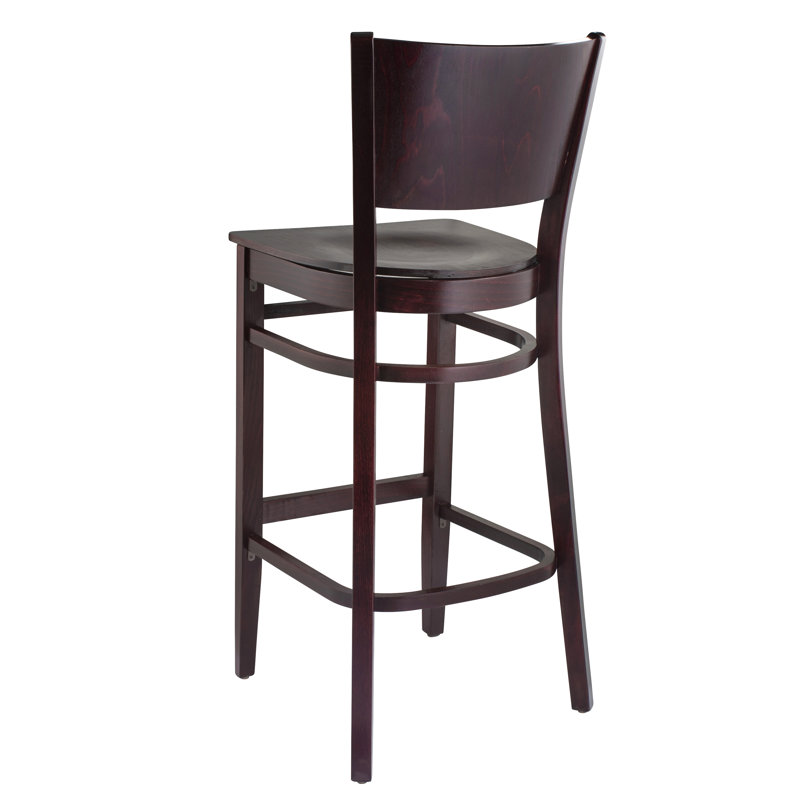 Calina Counter Stool with Solid Wood Frame, Dark Mahogany, Bar Stool (30" Seat Height)