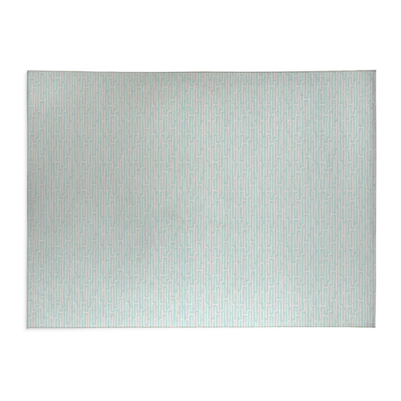 Twilight Labyrinth Peach Indoor Doormat, L 36 po x L 60 po, Bleu clair