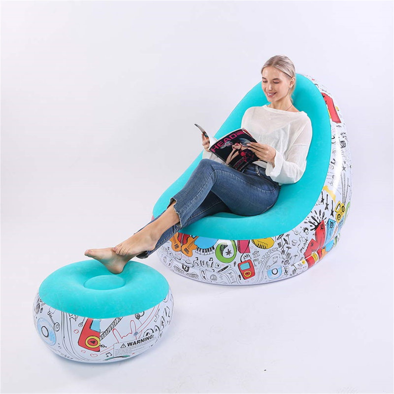 Chaise longue Cilla, Bleu macaron