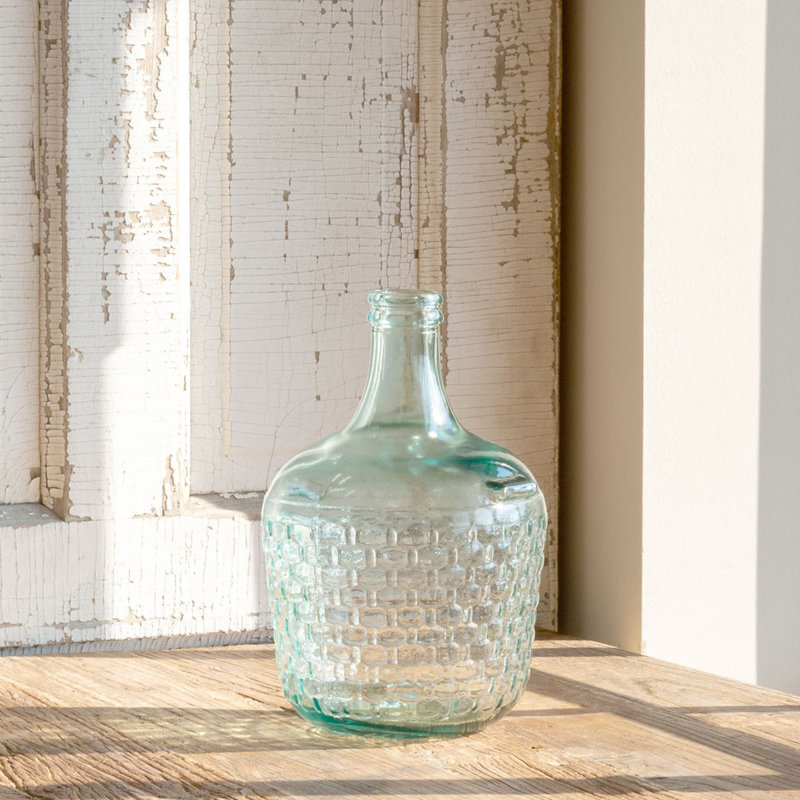 Glass Decorative Bottles, 12" H x 8" W x 8" D