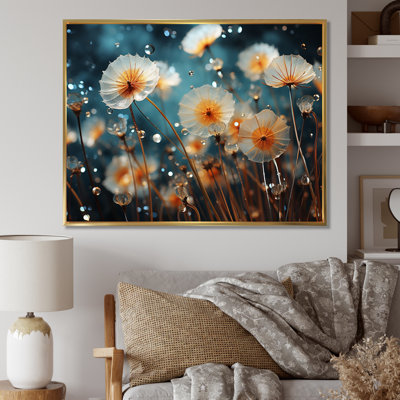 " Blue Dandelion Floral Symphony V "