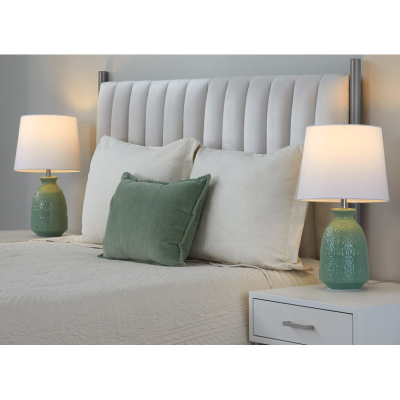 Talon Ceramic Lamp, Sage Green