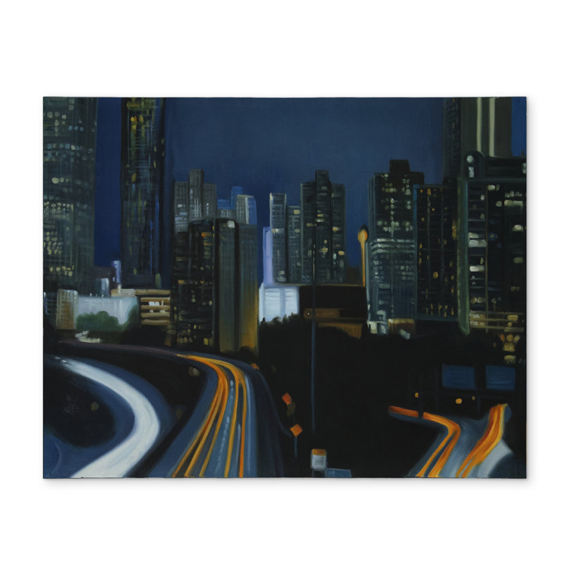 Napperon Atlanta at Night | Polyester bleu cités villes