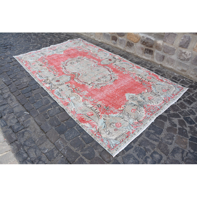Tapis de 5,6 x 9,6 pi, tapis turcs, tapis rétro, tapis bohème, tapis beige Oushak, tapis tissés à plat