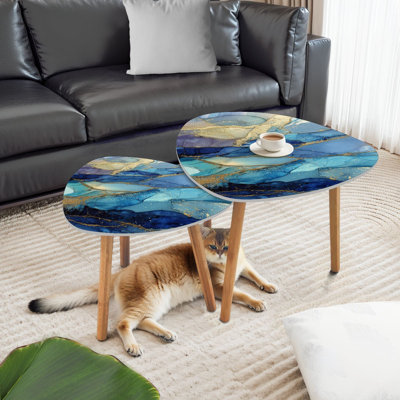 Ensemble de 2 tables basses gigognes Triangle