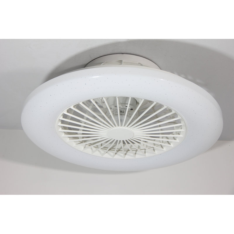 Crystiana Ceiling Fan with LED Lights, White