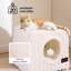 Lit pour chat intérieur en peluche, grande grotte pour chat avec boule pelucheuse, lit pour chien et chat doux et confortable-1956717621