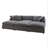 Alberto 118"W Modern Cloud Down Filled Oversized Sectional Couches with Three Ottomans-36096613