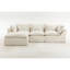Spacious Modular Velvet Sofas, Antique White Oversized Sectional For Living Room